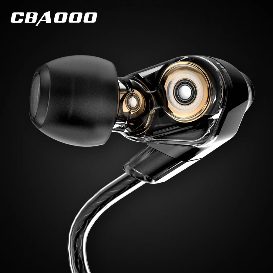 

Dual Dynamic Driver Earphone Professional In Ear Earbuds Sport Detach MMCX Earphone with 4 driver inside