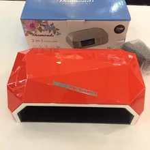 72 W Алмазная Сушилка для ногтей двойной УФ-лампы светодиодный лампы ногтей гель для ногтей леча свет с нижней 30 s/60 s таймер ЖК-дисплей подсветка витрины для ногтей