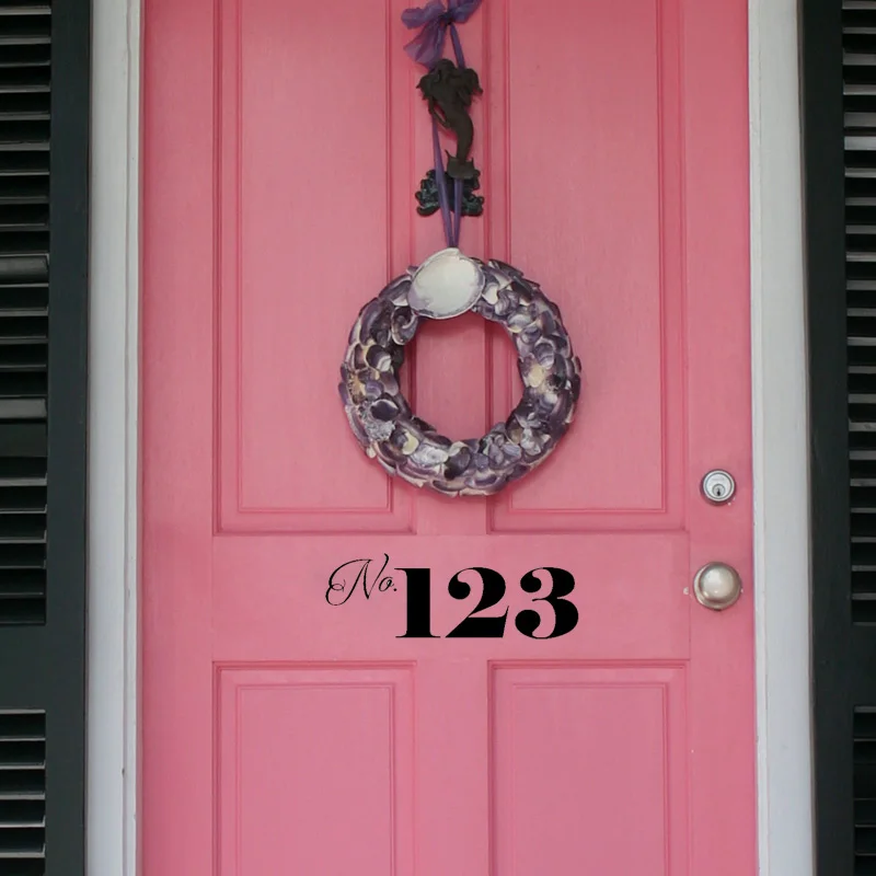 Yoja Funny Home Door Number 123 Wall Stickers Personalised Decals Black yoja-funny-home-door-number-123-wall-stickers-personalised-decals-black