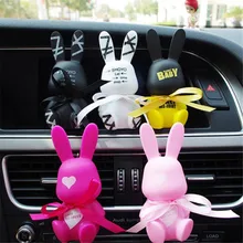 Освежитель воздуха автомобильный парфюм Твердый для автомобильного стайлинга Симпатичный галстук-бабочка кролик милые животные авто духи освежитель воздуха