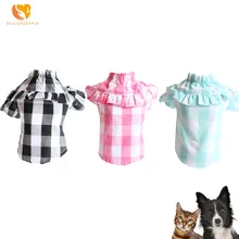 DOGGYZSTYLE Летнее поло одежда для собак клетчатая рубашка жилет для щенков футболка жилет для маленьких собак чихуахуа йоркширского