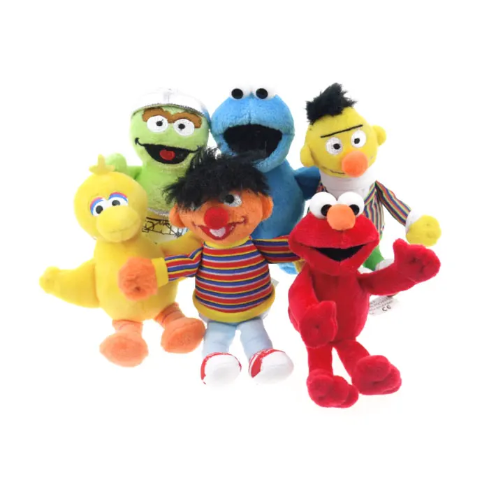 

6pcs/set 15cm Sesame Street Elmo Cookie Monster Doll Puppet Plush Toy Christmas Gift, Plush Doll Party Supplies