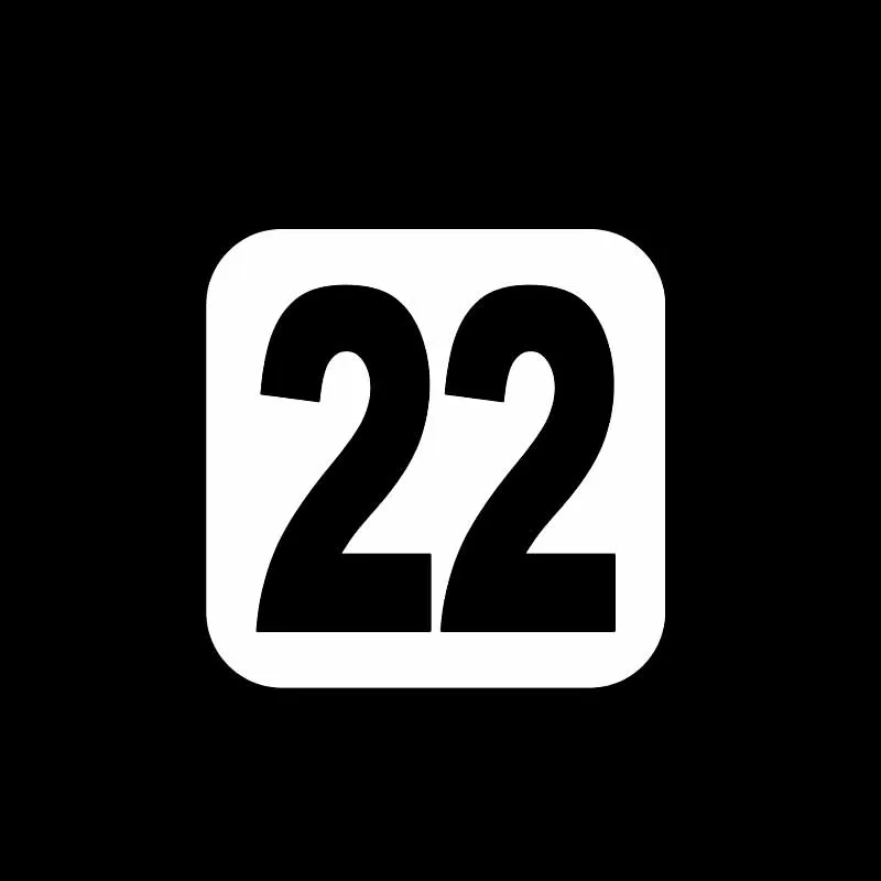 14 см * (14 см) Модные гоночный номер 22 винил Графический декоротивная наклейка для