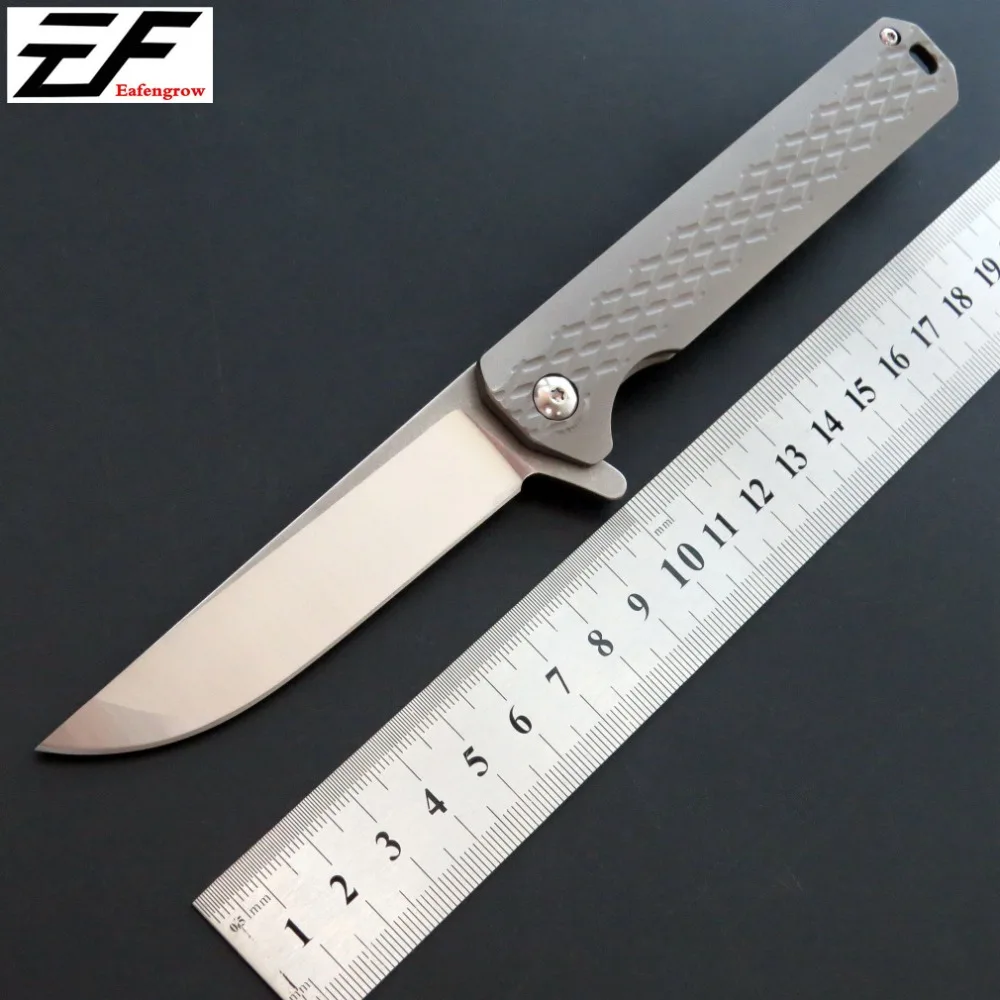 

Eafengrow EF903 folding knife D2 steel blade +TC4 handle camping pocket knife outdoor hunting survival hand EDC tool