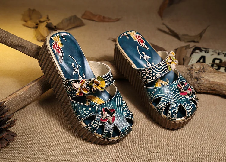 Обувь ручной работы из воловьей кожи с перфорацией в народном стиле художественная обувь в стиле ретро mori girl Женская Повседневная Sandals958-1