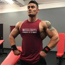 Бодибилдинг Фитнес-стрингеров рубашка мужская майка для тренажерного зала майка без рукавов спортивная майка