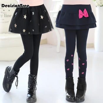 

2019 new cotton baby girl leggings girls skirt pants cake skirt legging toddler kids pants fake two piece trousers clothes