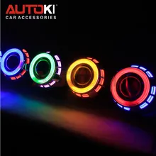 autoki RGB универсальный CCFL ангельские глазки Автомобильный источник света днем ходовые огни Hid объектив проектора стайлинга автомобилей