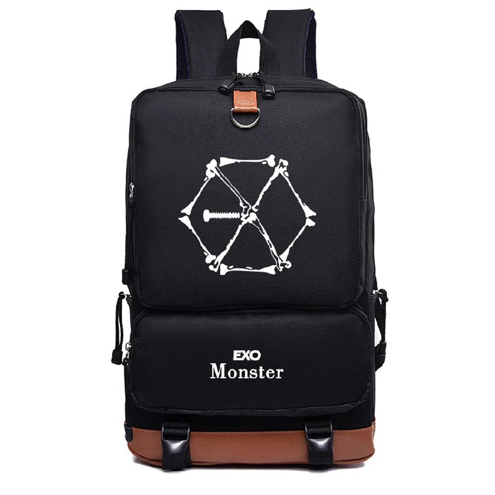 

2019 New Korean Nylon KPOP Group EXO Student Boys Girls Fashion EXO Backpack Bags Women Backpack Rucksacks Mochila Satchel bag