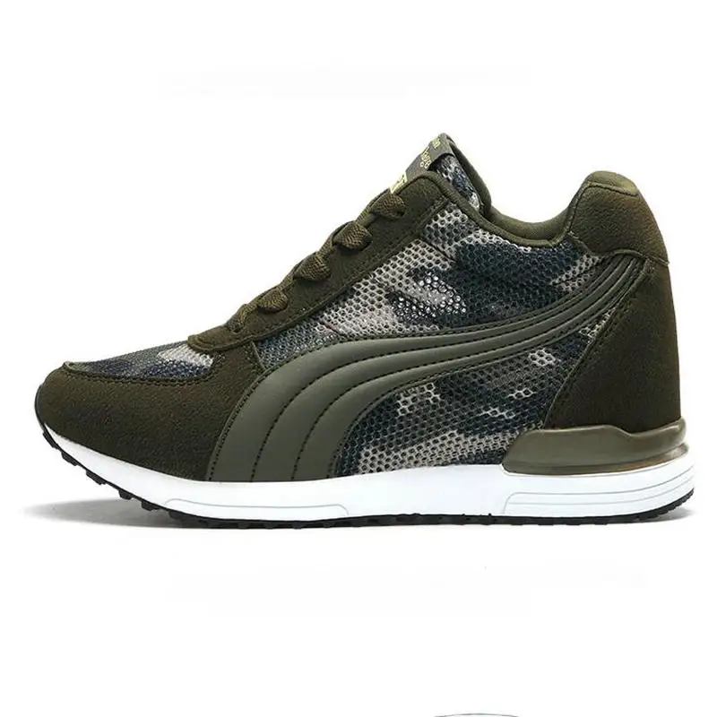 

Skyaxmoto New summer military green camouflage net cloth shoes women's shoes leisure breathable running shoes high wedges shoes