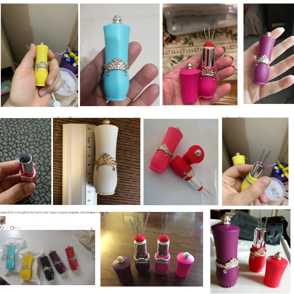 Иглы в форме губной помады с 5 иглами для шитья|pin cushion|needle pin cushionsewing cushion |