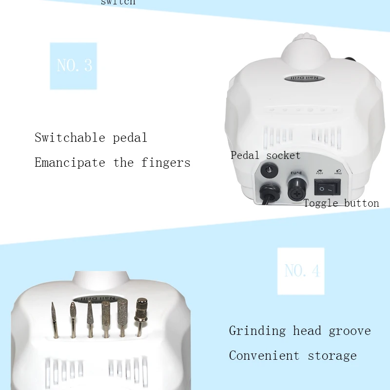 Электрическая дрель для ногтей, маникюрный аппарат 30000 об/мин, педикюрные наборы, аппарат для маникюра, аксессуары для ногтей, инструменты, пилка для ногтей, сверла