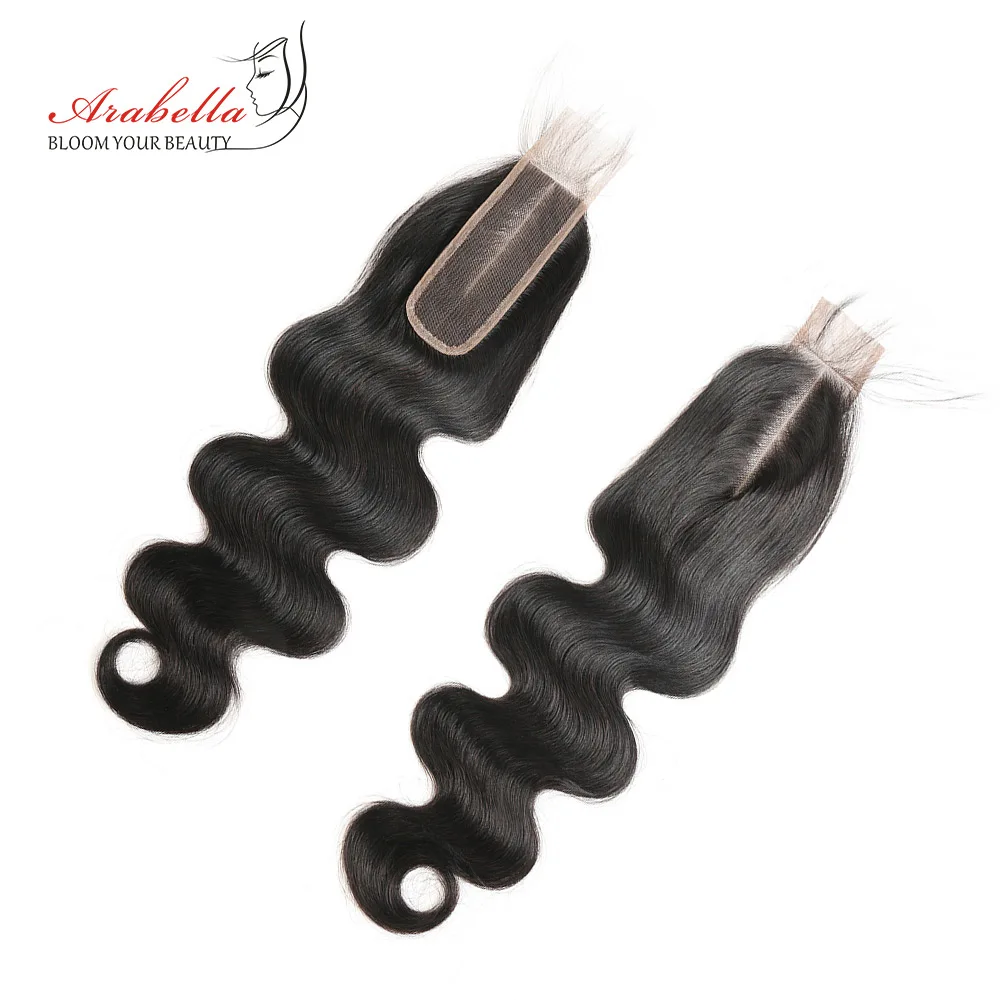 

Arabella Brazilian Lace Closure Body Wave 2x6 Middle Part Closure With Baby Hair Pre Plucked Remy Human Hair Kim K Lace Closure