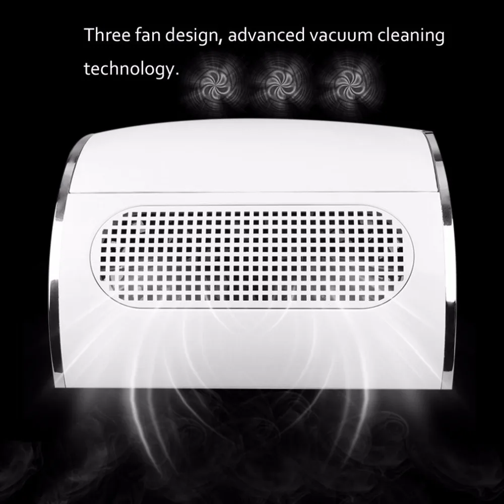 2018 Pro пылесборник для ногтей, пылесос для маникюра, салонные инструменты с 3 мощный вентилятор, EU/US/AU Plug, оборудование для дизайна ногтей