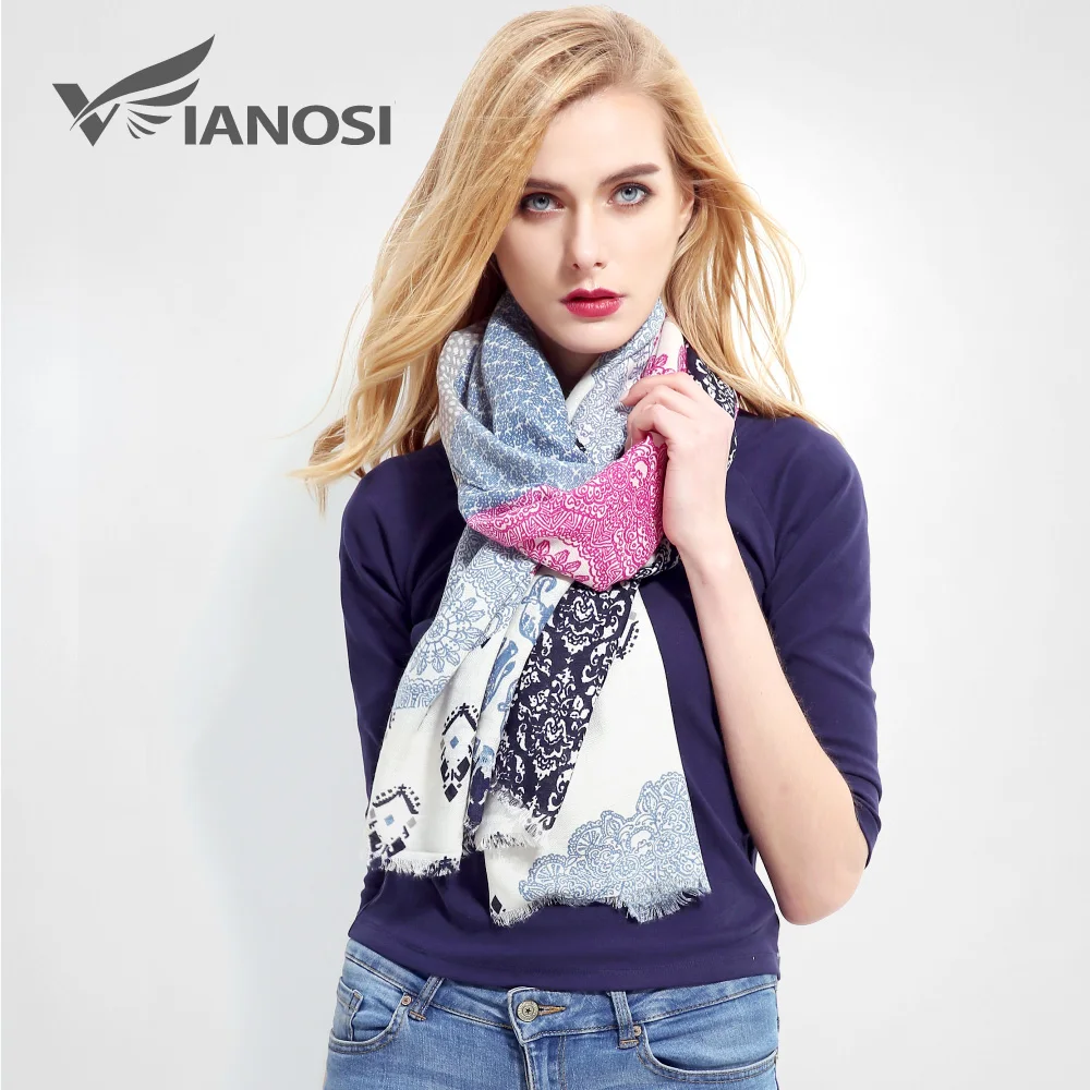 VIANOSI роскошный зимний шарф для женщин Пашмина точка длинный кисточкой sjaal толстый платок теплое одеяло - Цвет: MP012-05