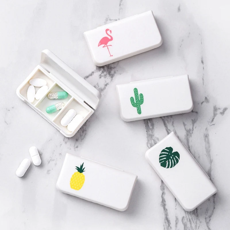 Mini Pill Case Portable Medicine Boxes 3 Grids Travel Home Medical Drugs Tablet Empty Container Storage Box Vitamin | Дом и сад