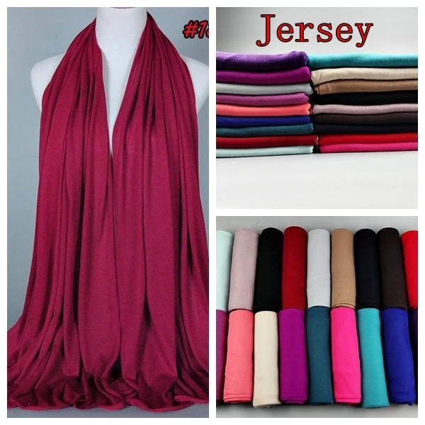 Jersey Scarf Free shipping Candy Colourful Muslim Hijab Muffler Head