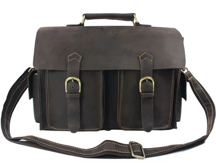 Aktentasche Kappe Crazy Handtasche 2016 Männer Horse Vintage Echtes Umhängetaschen Umhängetasche Mannkurierbeutel M201 Leder wwvPq4n
