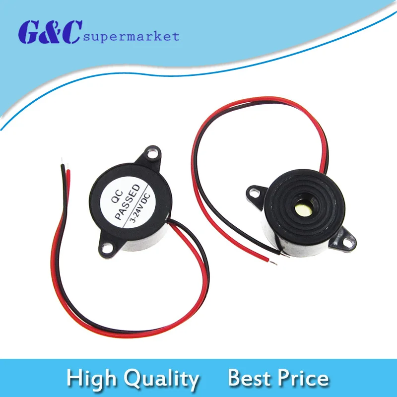 

2PCS DIY DC3-24V SFM-20 Continuous Sound Electronic Alarm Buzzer 23mm