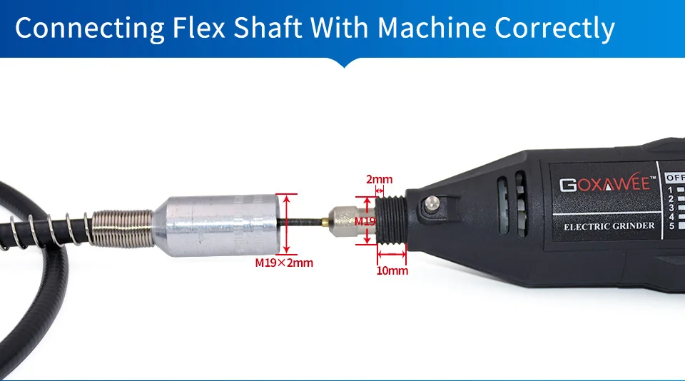 GOXAWEE гибкий вал для Dremel роторного шлифовального инструмента Аксессуары для роторного инструмента гибкий вал с 0,3-3,2 мм универсальным зажимом