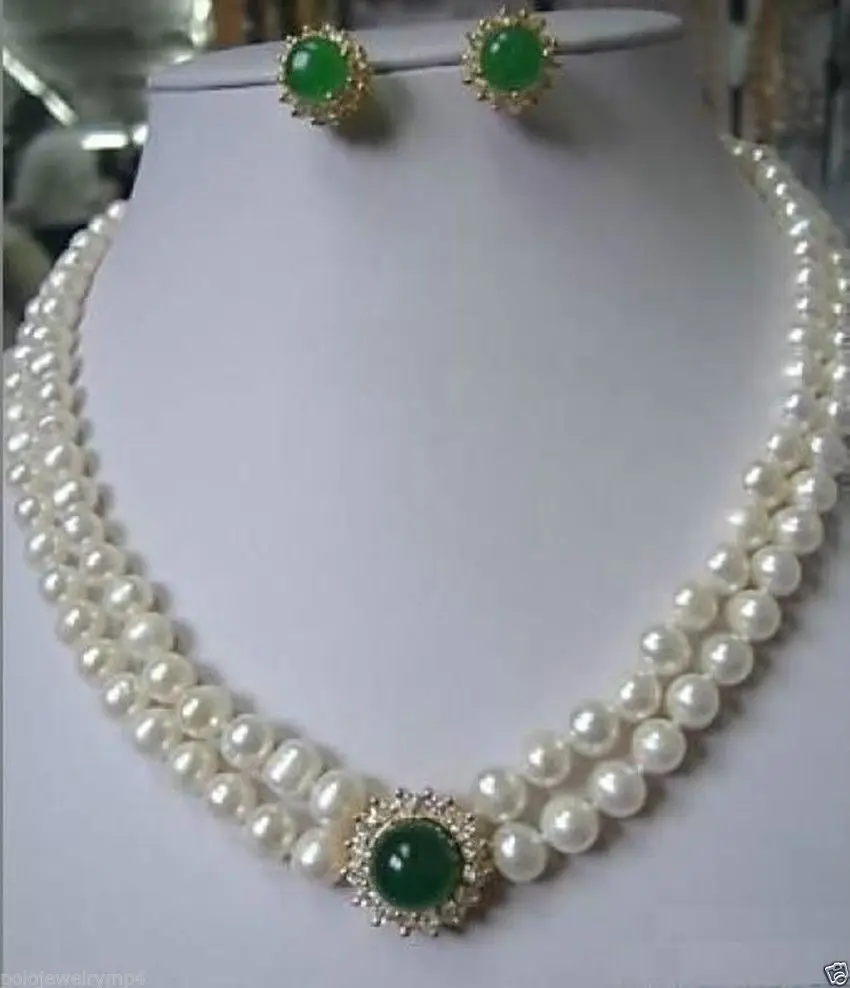 shipping Jewelry White Pearl necklace 