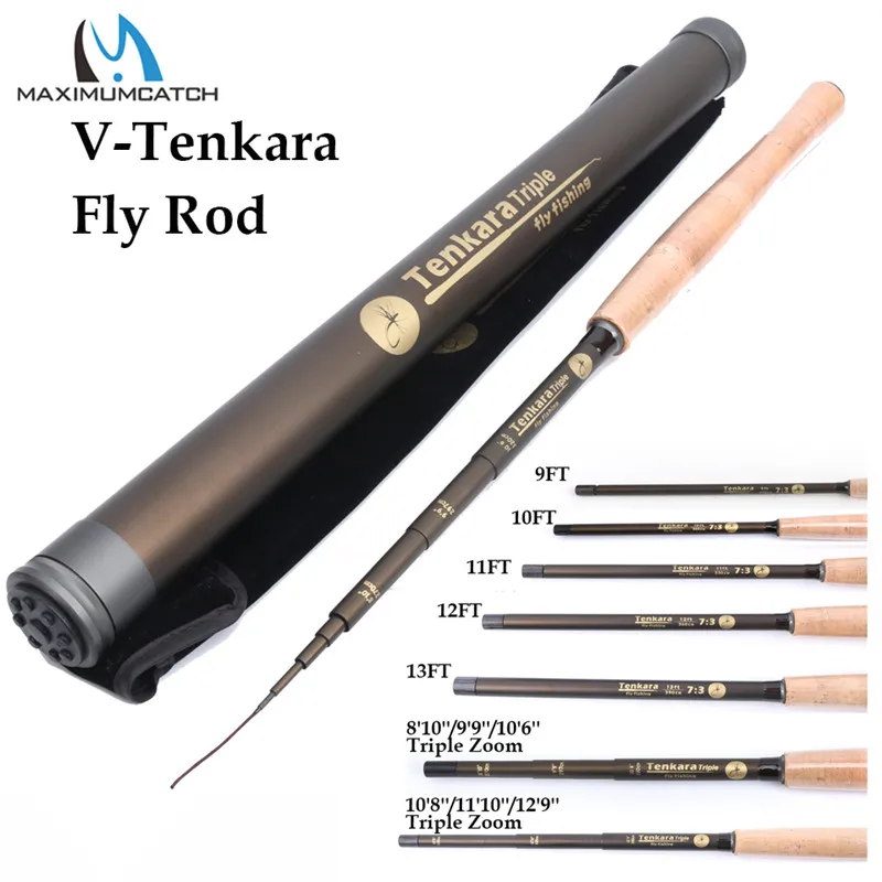 Maximumcatch 9/10/11/12/13FT Классическая Tenkara Fly Удочка 7:3 ACTION супер светильник традиционный
