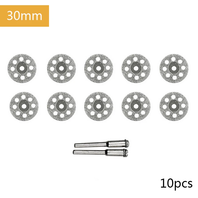 Urijk 5/10 шт./набор алмазный шлифовальный круг резак круг шлифовальные станки камень точилка угол резка RotaryTool - Цвет: 30mm