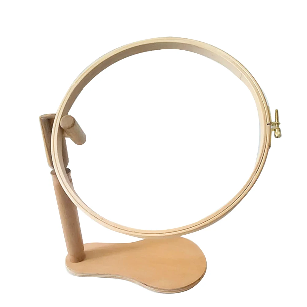 

Sewing Tools Portable Embroidery Stand Needlework Wood Frame Round Rack Height Adjustable Craft Cross Stitch Desktop Hoop