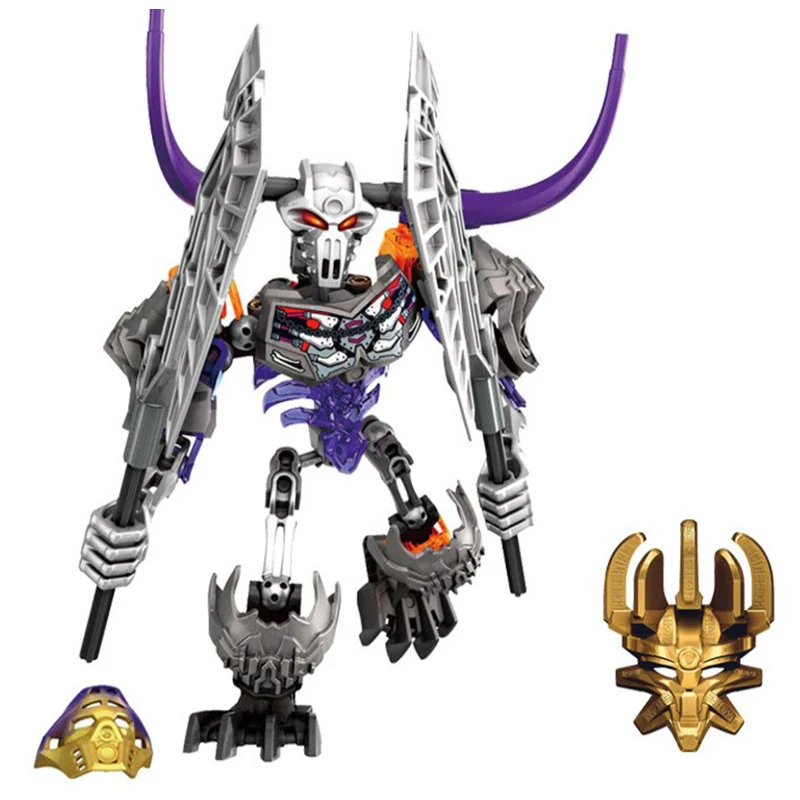 

Super Hero BionicleMask of Light Children's Skull Basher Bionicle Building Block Toys Compatible with Legoings 70793 BKX43