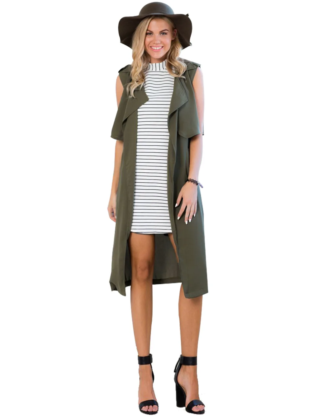 sleeveless cardigan outfit