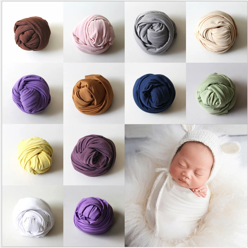 

40*160cm Stretch Cotton Wrap Newborn Photography Props Baby Kids Wraps Maternity Scarf Swaddling