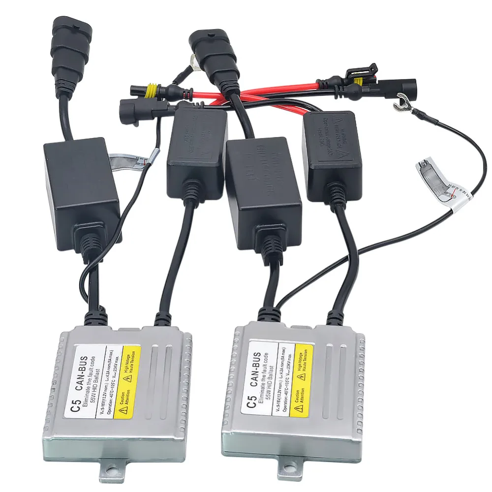 

2Pcs 55W Canbus Xenon Ballast For Car Headlight Xenon Bulb Kit HID Ballast Ignition Lighter H1 H3 H4 H7 H11 9005 9006 D2S Lamp