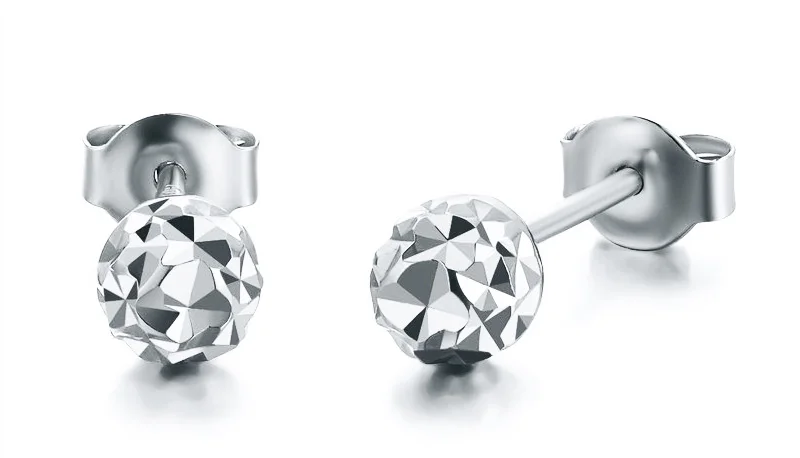 18k Gold Earrings Yellow Rose White New Fashion Trendy Women Ball Small Female Engaged Jewelry 2020 Hot Sale Party Classic Good