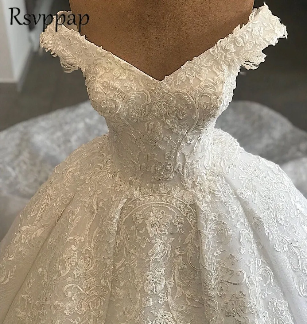 Свадебное бальное платье с длинным рукавом, элегантное винтажное белое свадебное платье с v-образным вырезом и рукавом-крылышком в арабском стиле