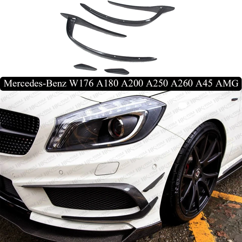 

Front Lip Carbon Fiber Front Lip Spoiler For Mercedes-Benz W176 A Class A45AMG 2013 2014 2015 2016