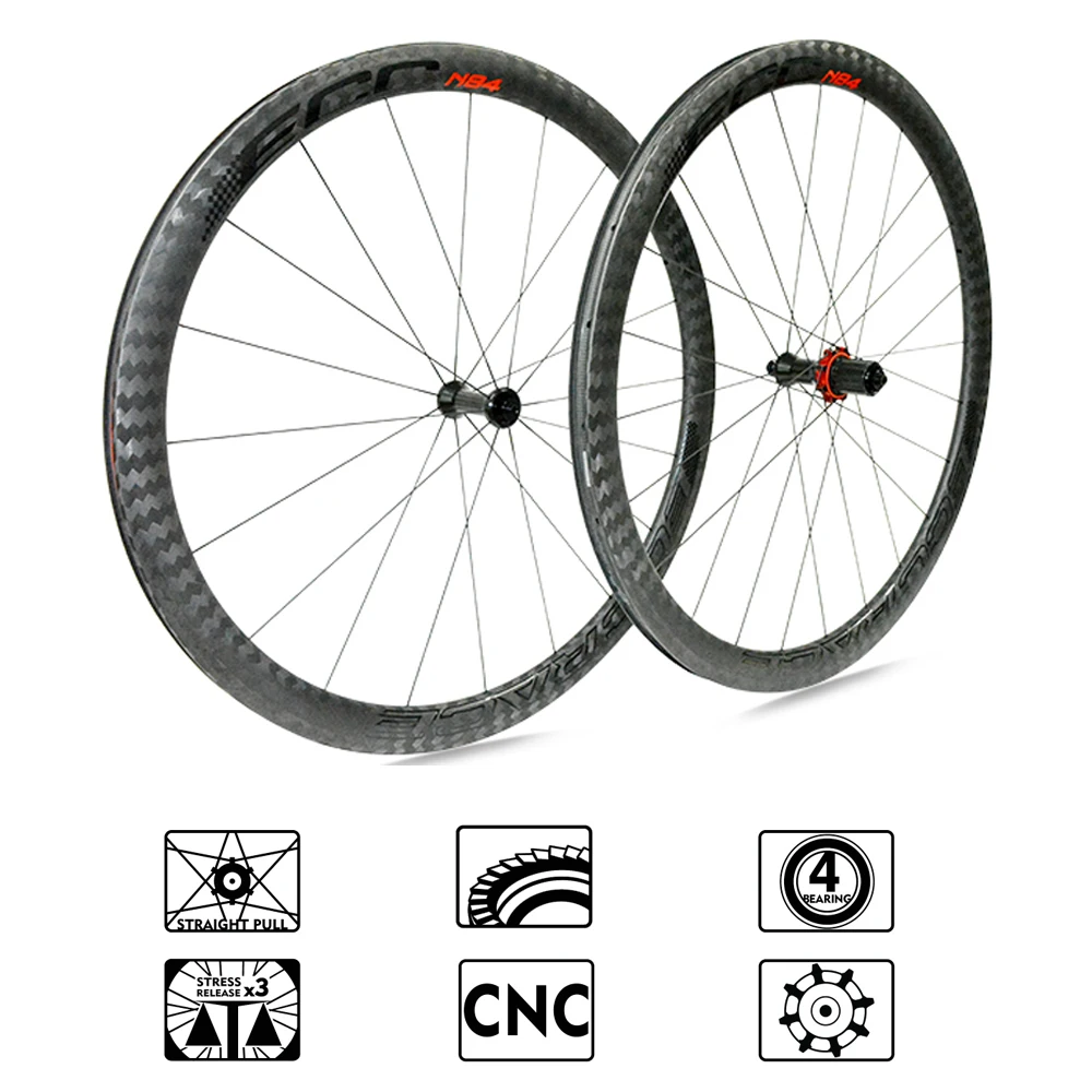ECC N84 12K carbon wheels Straight Pull Low Resistance Road Bike Wheel