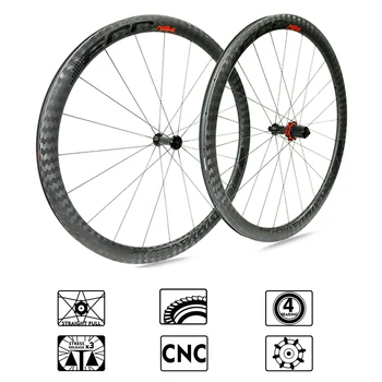 

ECC N84 12K carbon wheels Straight Pull Low Resistance Road Bike Wheel 40mm carbon Rims 700C Bicycle Wheels