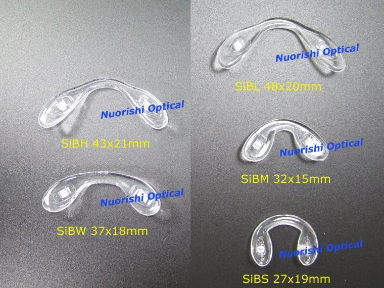 100 шт прозрачные мягкие Соединенные мост силиконовые очки для очков носовые накладки 5 размеров аксессуары SiB