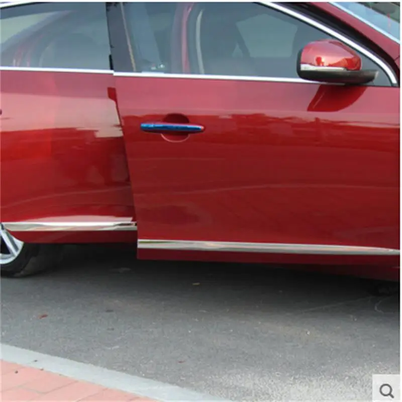 

2014-2016 For volvo xc60 modified vehicle light bar door scuff decorative stickers affixed to the bumper strip 4 / set