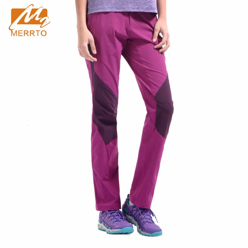 

Merrto Outdoor Women's Purple Grey Lightweight elasticity Breathable quick-drying Pants Windproof Sports Camping Hiking trousers