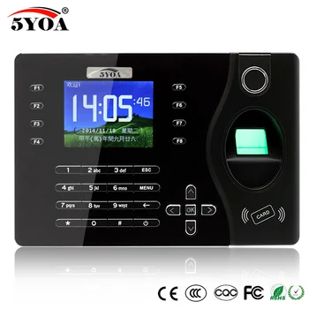 

5YOA 5YA081A TCP IP Biometric Fingerprint Time Attendance Clock Recorder Digital Electronic English Reader Machine USB ID Card