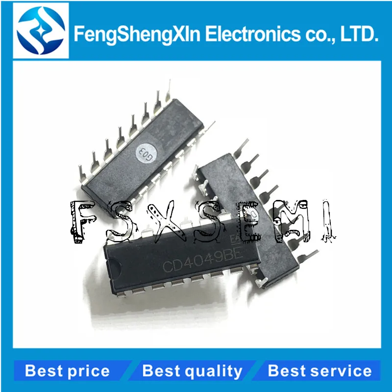 

10pcs/lot CD4049UBE DIP-16 CD4049 CD4049BE CMOS HEX BUFFERS/CONVERTERS