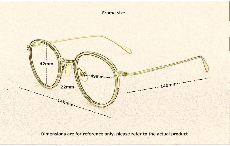 Новые круглые очки оправа для компьютерных очков Ретро близорукость прозрачные оправы для очков мужские и женские титановые оправы для очков