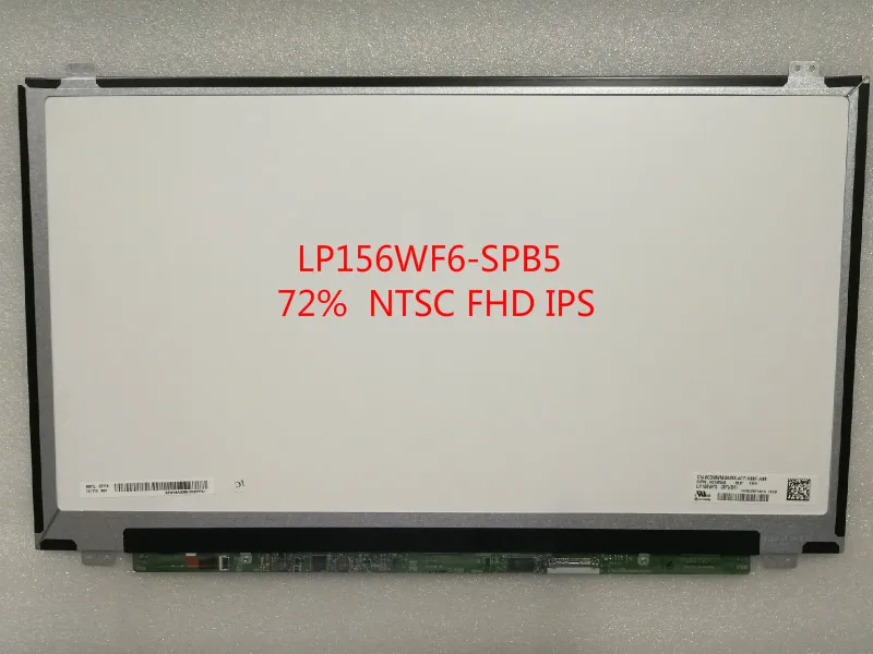 

IPS FHD LCD LED Screen LP156WF6 SPB5 LP156WF6 (SP)(B5) LP156WF6-SPB5 Original New matrix 72% NTSC color