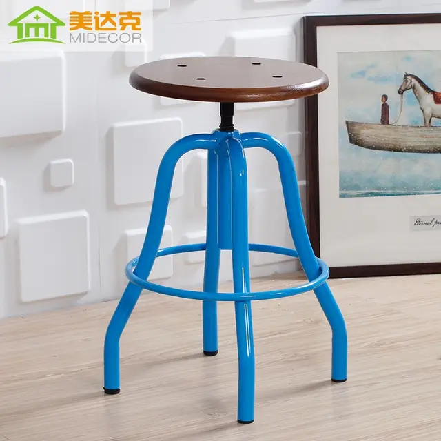America Nasdaq Ikea Stools Home Fashion Color Wood Round Stool Bar