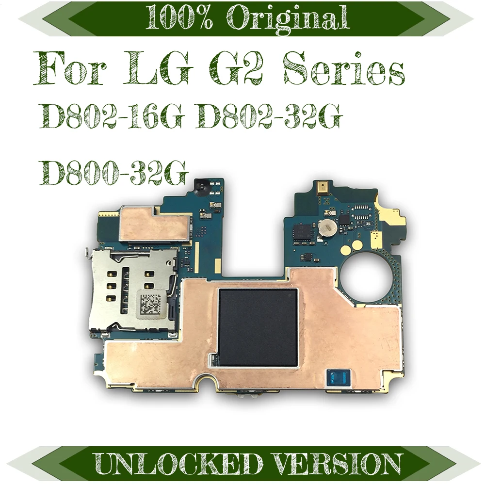 

Original unlocked for LG G2 Motherboard with Chips,Complete Logic Boards for LG G2 D802 / D800 Motherboard with OS Android