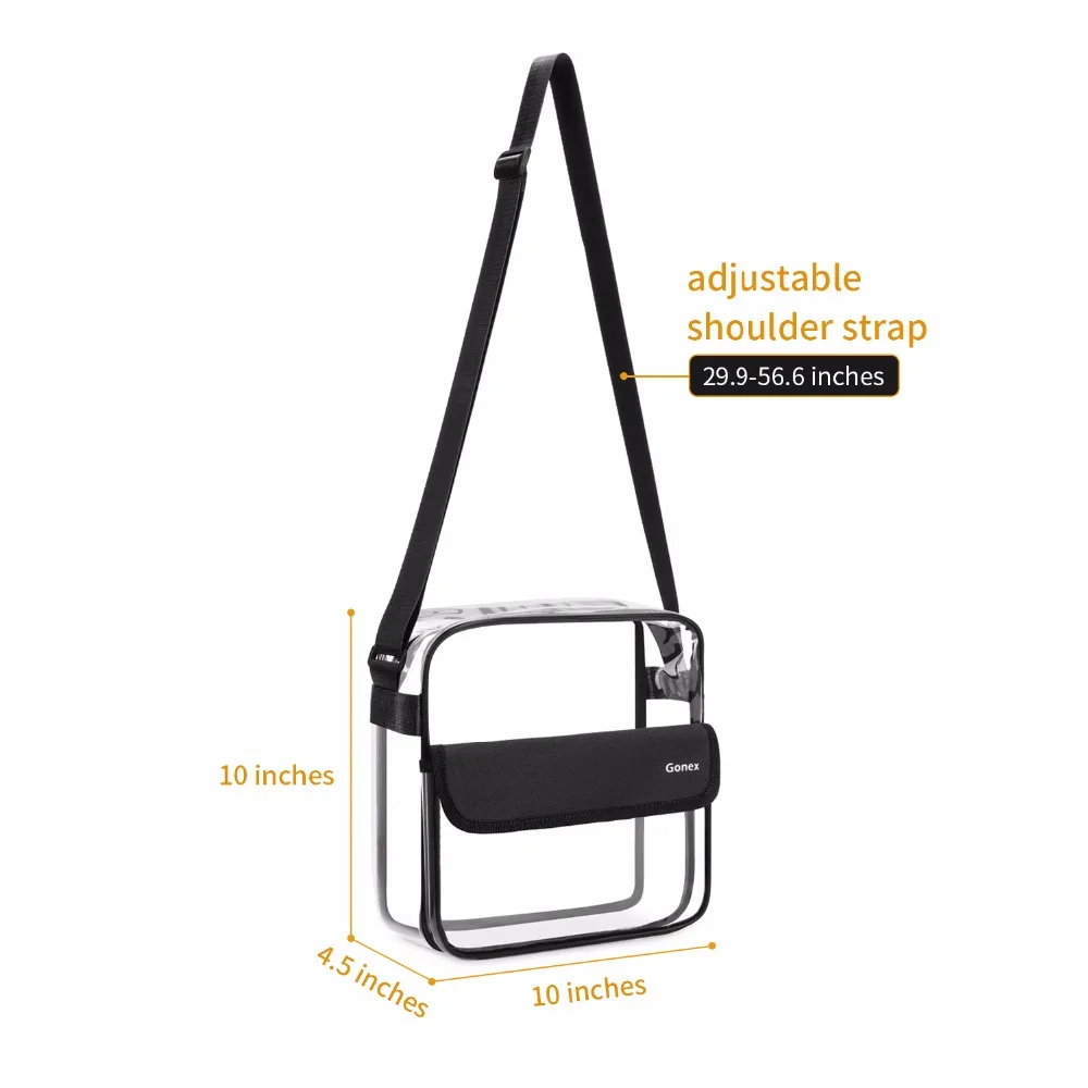 Gonex прозрачная сумка через плечо из ПВХ, прозрачная сумка на плечо для женщин и девочек, летняя концертная пляжная музыкальная Фестивальная стадионная сумка, утвержденная
