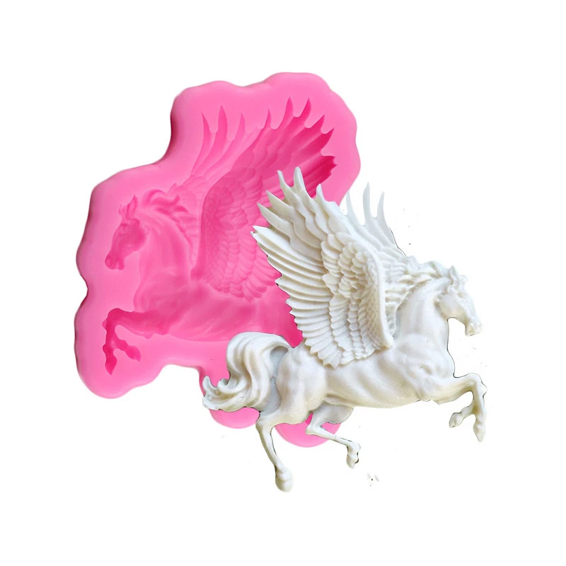 

3D Pegasus Unicorn Silicone Mold Horse Candy Chocolate Fondant Molds Sugarcraft Cake Decorating Tools Cake Soap Moulds 1 piece