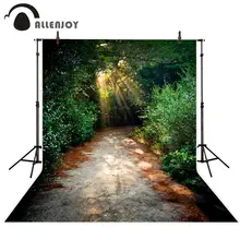Allenjoy фотографический фон маленькая дорожка парк красота натуральный зеленый Растительный фон фотосессия камера Профессиональная Настройка