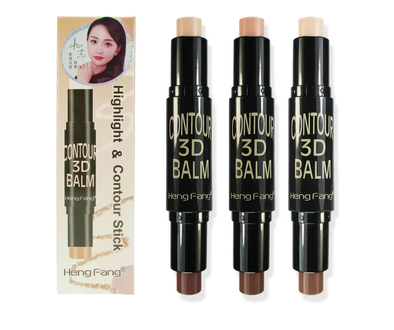 

1 pcs Double-ended Eye Concealer Stick Face Foundation Creamy 2 in1 Contour Pen Stick Shimmer Professional Cosmetic Facial